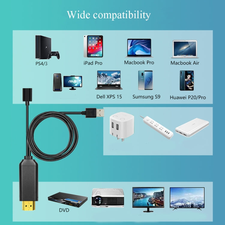 L3B 타입-C USB to HDMI 호환 오디오 전송 3-in-1 HD 케이블 TV 화면 연결기, L3B