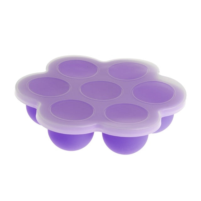 7 Grid Baby Food Container Infant Fruit Breast Milk Storage Box Freezer Tray Crisper