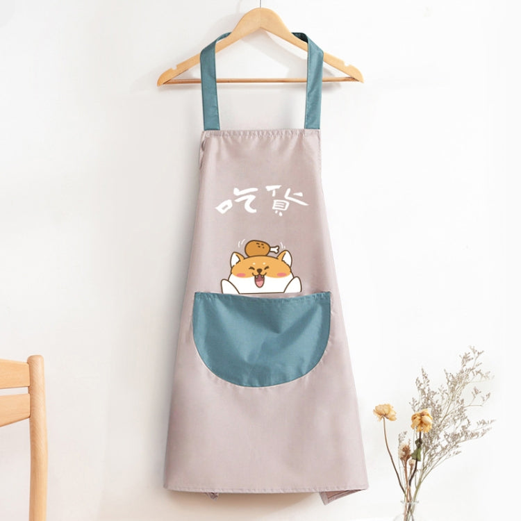 가정용 주방 방수 및 기름 방지 앞치마 귀여운 요리 작업 앞치마, 색상: 푸디 라이트 핑크 (일반), 푸디 라이트 핑크 (일반)