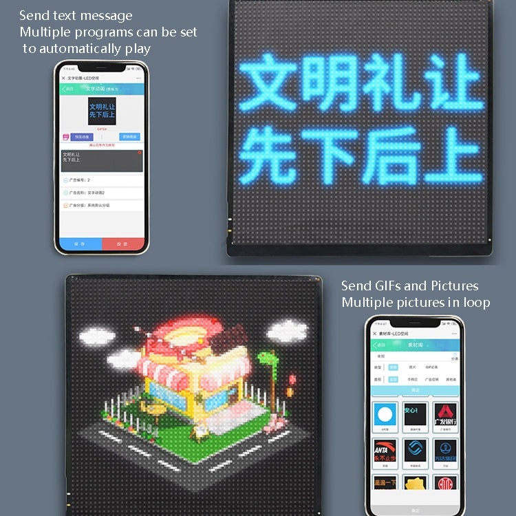 LED 백팩 스크린 블루투스 버전 스마트 풀 컬러 LED 광고 스크린, YSP-001