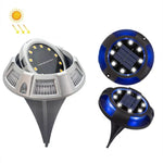 야외 태양광 지하등 회전 매립 잔디등, 사양:, 12 LED 백색+청색광 (알루미늄 케이스), 12 LED 온광+청색광 (알루미늄 케이스), 12 LED 백색+컬러광 (알루미늄 케이스), 12 LED 온광+컬러광 (알루미늄 케이스)