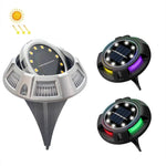 야외 태양광 지하등 회전 매립 잔디등, 사양:, 12 LED 백색+청색광 (알루미늄 케이스), 12 LED 온광+청색광 (알루미늄 케이스), 12 LED 백색+컬러광 (알루미늄 케이스), 12 LED 온광+컬러광 (알루미늄 케이스)