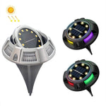 야외 태양광 지하등 회전 매립 잔디등, 사양:, 12 LED 백색+청색광 (알루미늄 케이스), 12 LED 온광+청색광 (알루미늄 케이스), 12 LED 백색+컬러광 (알루미늄 케이스), 12 LED 온광+컬러광 (알루미늄 케이스)