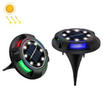 야외 태양광 지하등 회전 매립 잔디등, 사양:, 12 LED 백색+청색광 (알루미늄 케이스), 12 LED 온광+청색광 (알루미늄 케이스), 12 LED 백색+컬러광 (알루미늄 케이스), 12 LED 온광+컬러광 (알루미늄 케이스)