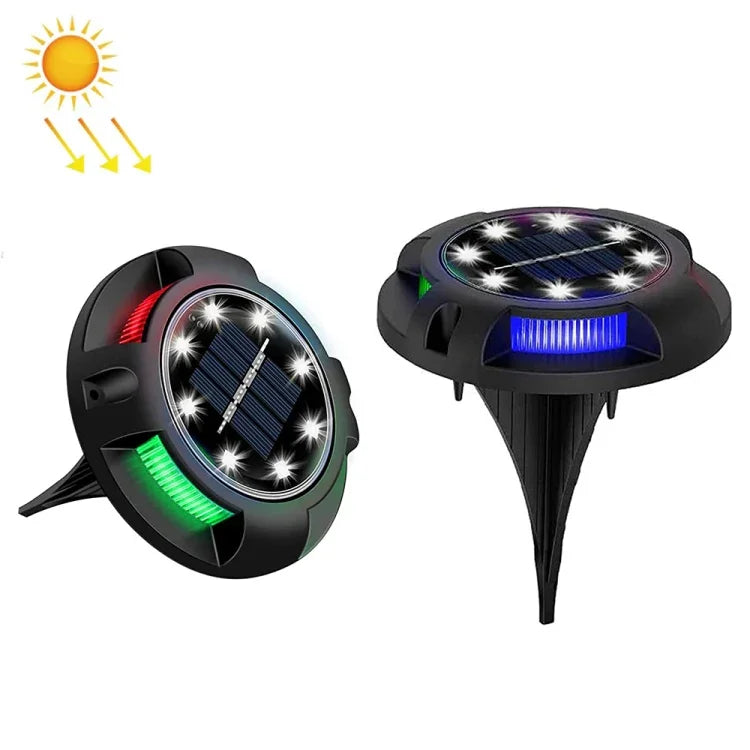 야외 태양광 지하등 회전 매립 잔디등, 사양:, 12 LED 백색+청색광 (알루미늄 케이스), 12 LED 온광+청색광 (알루미늄 케이스), 12 LED 백색+컬러광 (알루미늄 케이스), 12 LED 온광+컬러광 (알루미늄 케이스)