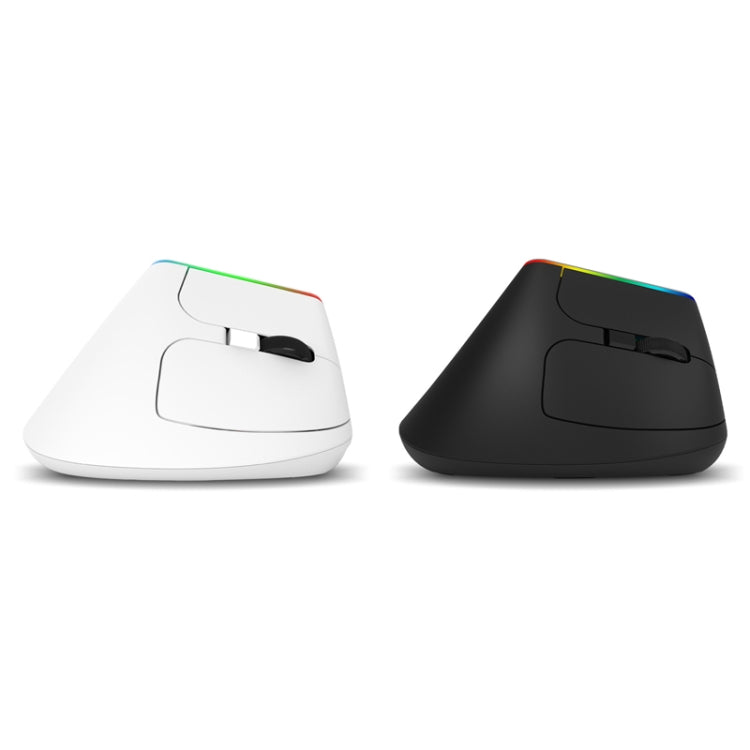 DELUX M618C 6키 1600 DPI RGB 수직 무선 블루투스 듀얼 모드 마우스, M618C(화이트), M618C(블랙)
