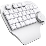 DELUX T11 29 Keys Single-Hand Keyboard Shortcut Key Speech Tool Flat Keyboard, Colour: Silver, Silver