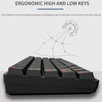 LEAVEN K28 61 Keys Gaming Office Computer RGB Wireless Bluetooth + Wired Dual Mode Mechanical Keyboard, Cabel Length:1.5m, Green Axis (White), Green Axis (Blue), Green Axis (Pink), Red Axis (White), Red Axis (Blue), Red Axis (Pink), Tea Axis (White)   ...