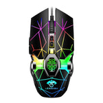 LEAVEN 7키 4000DPI USB 유선 컴퓨터 사무용 발광 RGB 기계식 게이밍 마우스, 케이블 길이:1.5m, S30 블랙, S30 화이트, S30 핑크, S10 블랙