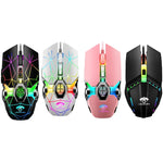 LEAVEN 7키 4000DPI USB 유선 컴퓨터 사무용 발광 RGB 기계식 게이밍 마우스, 케이블 길이:1.5m, S30 블랙, S30 화이트, S30 핑크, S10 블랙