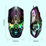 LEAVEN 7키 4000DPI USB 유선 컴퓨터 사무용 발광 RGB 기계식 게이밍 마우스, 케이블 길이:1.5m, S30 블랙, S30 화이트, S30 핑크, S10 블랙