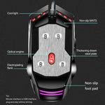 LEAVEN 7키 4000DPI USB 유선 컴퓨터 사무용 발광 RGB 기계식 게이밍 마우스, 케이블 길이:1.5m, S30 블랙, S30 화이트, S30 핑크, S10 블랙