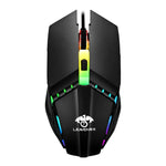 LEAVEN 7키 4000DPI USB 유선 컴퓨터 사무용 발광 RGB 기계식 게이밍 마우스, 케이블 길이:1.5m, S30 블랙, S30 화이트, S30 핑크, S10 블랙