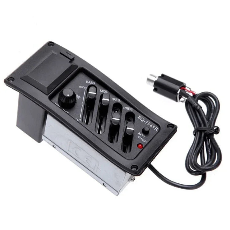 EQ-7545R 기타 4밴드 이퀄라이저 EQ 우드 기타 개조 픽업 악기 액세서리, EQ-7545R