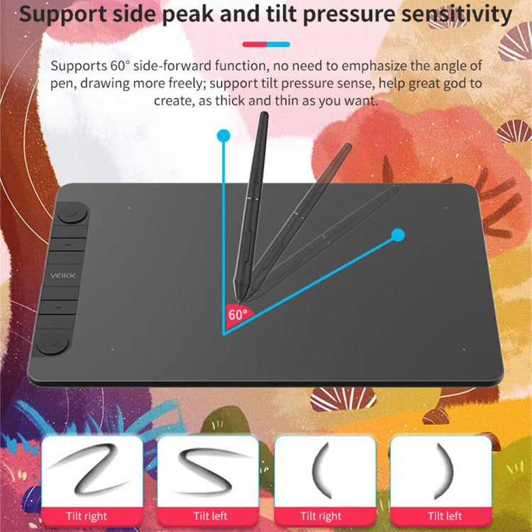 VEIKK VK1060PRO 디지털 태블릿 손그림 보드 전자 드로잉 보드 휴대폰 연결 가능, VK1060PRO