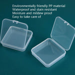 20 PCS Square Plastic Box With Cover Transparent Storage Box PP Parts Tool Box Electronic Component Accessories Box, 20 PCS Square