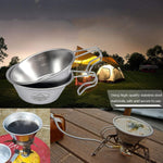 Campingmoon S220 야외 휴대용 두꺼운 스테인리스 스틸 볼 캠핑 다목적 식기류