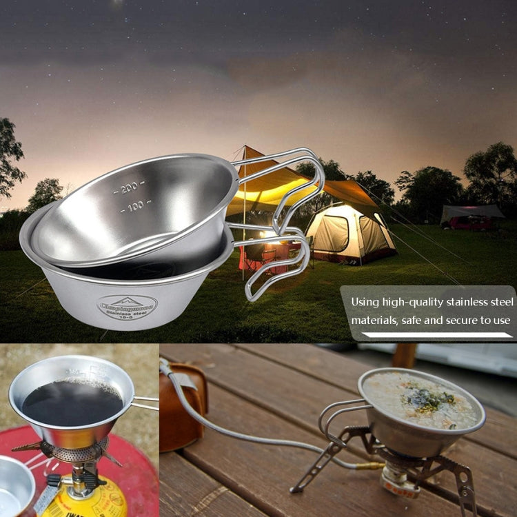 Campingmoon S220 야외 휴대용 두꺼운 스테인리스 스틸 볼 캠핑 다목적 식기류