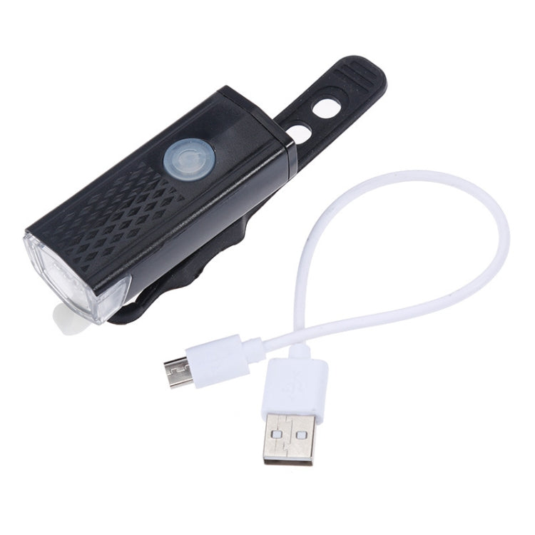 자전거 하이라이트 USB 충전식 방수 자전거 전조등 후미등 세트, 전조등 + 후미등 (검정)
