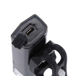 자전거 하이라이트 USB 충전식 방수 자전거 전조등 후미등 세트, 전조등 + 후미등 (검정)