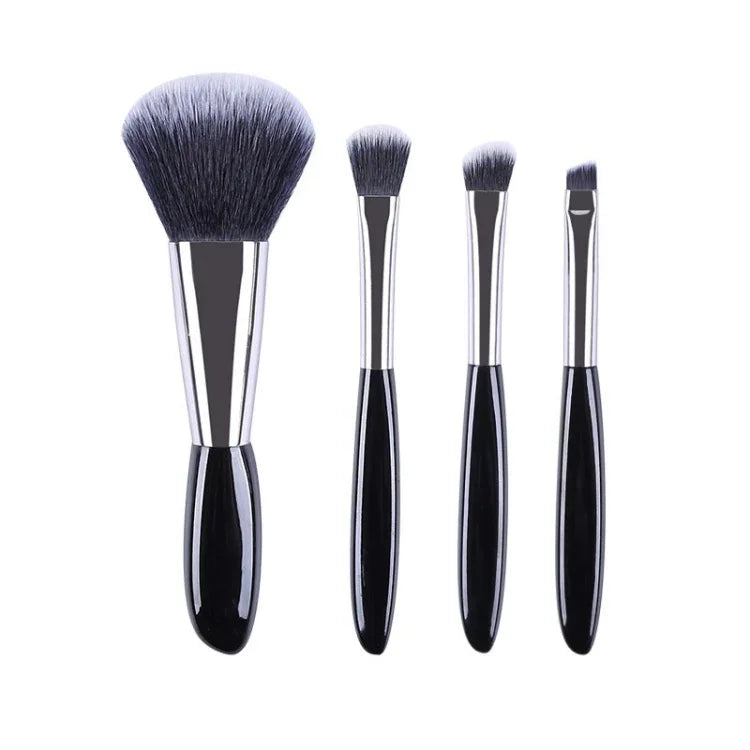 4 In 1 Black Pebbles Makeup Brush Set Eyeshadow Brush Foundation Brush Portable Makeup Brush,Style:, Bare Brush