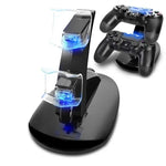 컨트롤러 충전 도크 LED 듀얼 USB PS4 충전 스탠드 스테이션 크래들 소니 플레이스테이션 4 PS4 / PS4 Pro / PS4 슬림용, PS4 / PS4 Pro / PS4 슬림용