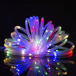 휴일 파티 장식 튜브 스트링 조명 LED 정원 장식 케이싱 조명 리모컨 포함, 사양:, 7m 50 LED USB 전원, 12m 100 LED USB 전원