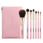 ZOREYA ZS744 7-in-1 메이크업 브러시 세트 뷰티 도구 브러시, 핑크 + 가방, 블랙 + 가방, 핑크 + 철제 상자, 블랙 + 철제 상자