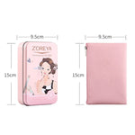 ZOREYA ZS744 7-in-1 메이크업 브러시 세트 뷰티 도구 브러시, 핑크 + 가방, 블랙 + 가방, 핑크 + 철제 상자, 블랙 + 철제 상자