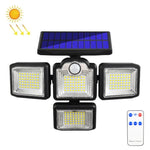TG-TY085 Solar 4-Head Rotatable Wall Light with Remote Control Body Sensing Outdoor Waterproof Garden Lamp, Style:, 192 LED Integrated, 198 LED Integrated, 192 COB Integrated, 198 COB Integrated, 192 LED Separated, 198 LED Separated, 192 COB Separated