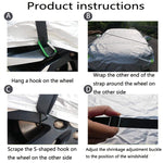 Car Jacket Windproof Belt Outer Garment Fixing Rope Anti-Strong Wind Thickening Adjustable Fixed Car Binding Belt, 2 PCS / Set
