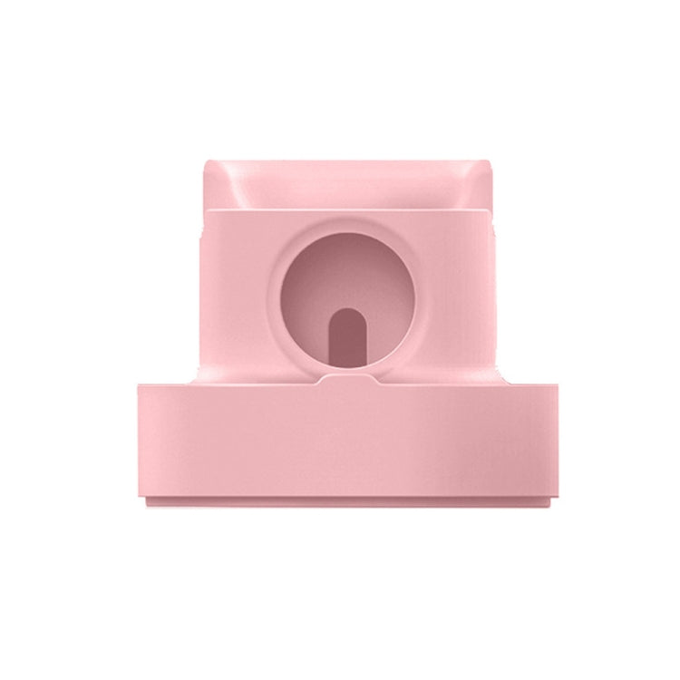 2-in-1 스마트워치 충전 거치대 데스크탑 실리콘 시계 충전 스탠드 Apple Watch용, 검정, 흰색, 분홍, 딥 블루, 회색