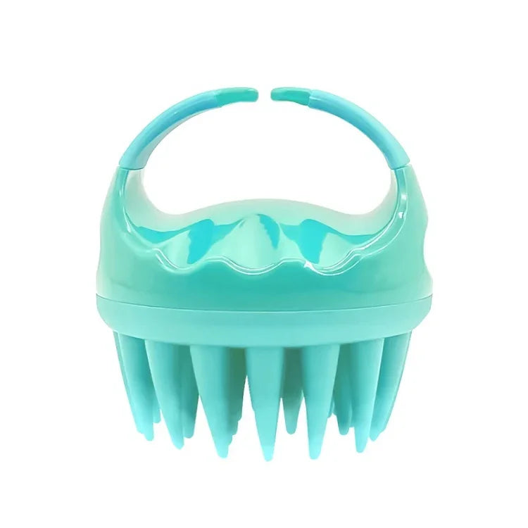 Round Hair Washing Brush Silicone Wet & Dry Multipurpose Massage Brush, Pink, Purple, Green, Black, Blue, Red, Yellow, Grey