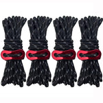 Outdoor Camping Tent Canopy Wind Rope Luminous Multi-Function Wind Rope Buckle Tent Fixed Rope, 4m x 4 Rolls, 4m x 6 Rolls