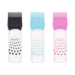 Hair Dyeing Hair Care Dry Cleaning Bottle Squeeze Transparent Rinse Scale Bottle Hairdressing Tools, Black, Blue, Pink