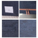 패브릭 강철 프레임 이불 의류 수납 상자 면 린넨 수납 가방 창문 포함, 22L 39x29x20cm, 100L 60x42x40cm, 66L 50x40x33cm, 24L 40x30x20cm