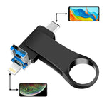 USB 3.0 + 8핀 + USB-C / 타입-C 3-in-1 모바일 컴퓨터 메탈 U-디스크, 8GB, 16GB, 32GB, 64GB