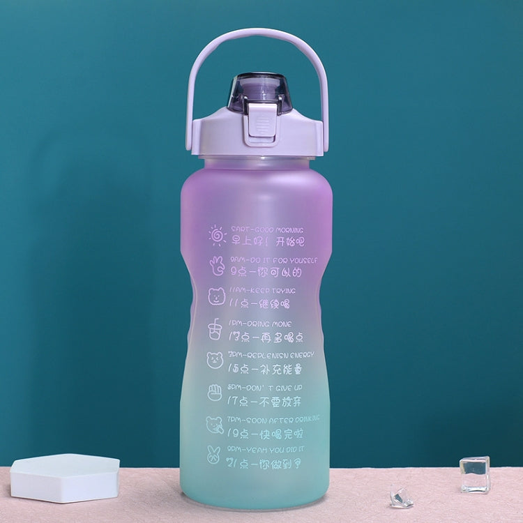 대용량 스포츠 물컵 야외 낙하 방지 휴대용 빨대 물병, 2L