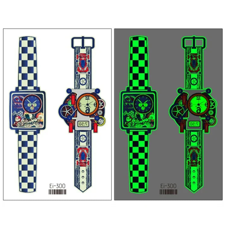 20 PCS Children Waterproof Luminous Cartoon Watch Tattoo Stickers, Ei-289, EI-290, Ei-291, EI-292, Ei-293, Ei-294, Ei-295, Ei-296, Ei-297, Ei-298, Ei-299, EI-300