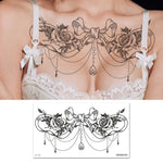 10 PCS Waterproof Tattoo Sticker Clavicle Chest Scar Covering Sticker, BC-025, BC-026, BC-027, BC-028, BC-029, BC-030, BC-031, BC-032, BC-033, BC-034, BC-035, BC-036