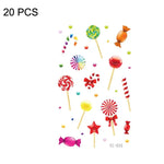 20개 방수 땀 방지 만화 어린이 타투 스티커, EC-013, EC-014, EC-018, EC-019, EC-020, EC-021, EC-022, EC-023, EC-024, EC-025, EC-028, EC-029, EC-030, EC-032, EC-035