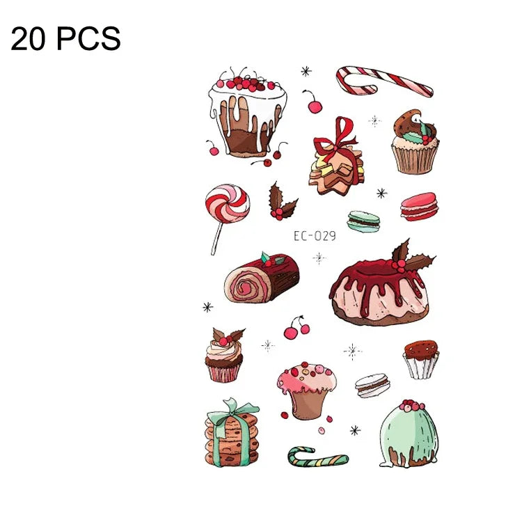 20개 방수 땀 방지 만화 어린이 타투 스티커, EC-013, EC-014, EC-018, EC-019, EC-020, EC-021, EC-022, EC-023, EC-024, EC-025, EC-028, EC-029, EC-030, EC-032, EC-035