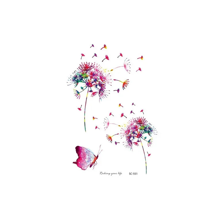 20 PCS Waterproof Flower Arm Tattoo Sticker, SC-529, SC-557, SC-558, SC-559, SC-561, SC-564, SC-551, SC-556, SC-552, SC-553, SC-554, SC-555