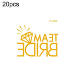 20개 방수 총각 파티 핫스탬핑 결혼식 신부 타투 스티커, VC-204, VC-205, VC-206, VC-207, VC-208, VC-209, VC-210, VC-211, VC-212, VC-213, VC-214, VC-215, VC-216, VC-217, VC-218, VC-227, VC-228, VC-229, VC-230, VC-231, VC-232, VC-233