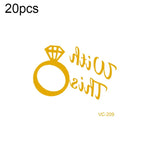 20개 방수 총각 파티 핫스탬핑 결혼식 신부 타투 스티커, VC-204, VC-205, VC-206, VC-207, VC-208, VC-209, VC-210, VC-211, VC-212, VC-213, VC-214, VC-215, VC-216, VC-217, VC-218, VC-227, VC-228, VC-229, VC-230, VC-231, VC-232, VC-233