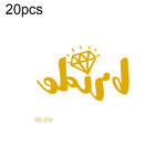 20개 방수 총각 파티 핫스탬핑 결혼식 신부 타투 스티커, VC-204, VC-205, VC-206, VC-207, VC-208, VC-209, VC-210, VC-211, VC-212, VC-213, VC-214, VC-215, VC-216, VC-217, VC-218, VC-227, VC-228, VC-229, VC-230, VC-231, VC-232, VC-233