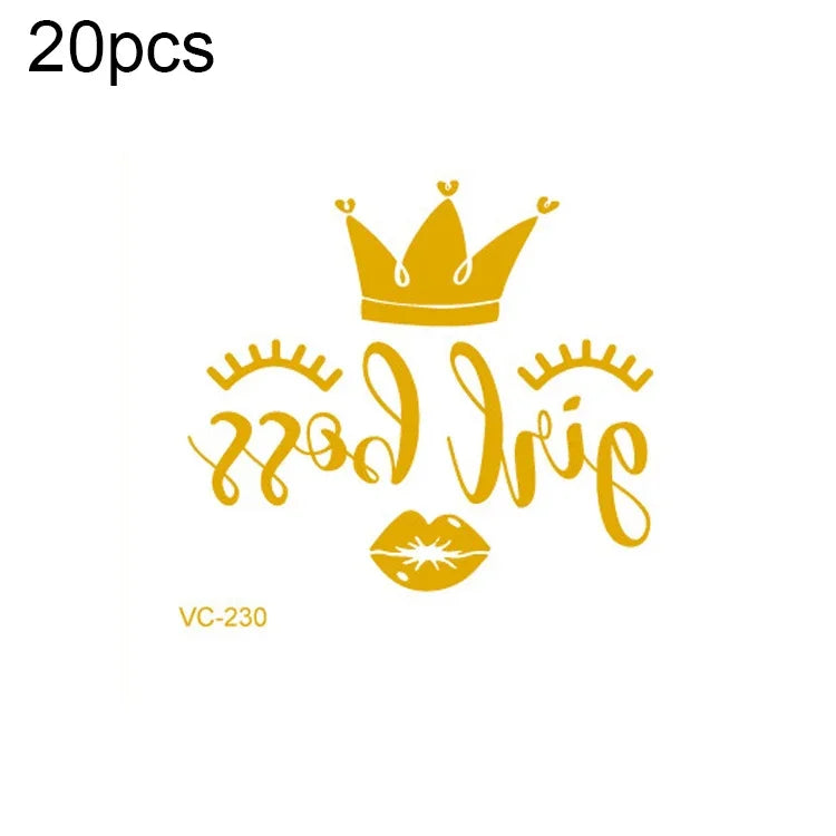 20개 방수 총각 파티 핫스탬핑 결혼식 신부 타투 스티커, VC-204, VC-205, VC-206, VC-207, VC-208, VC-209, VC-210, VC-211, VC-212, VC-213, VC-214, VC-215, VC-216, VC-217, VC-218, VC-227, VC-228, VC-229, VC-230, VC-231, VC-232, VC-233