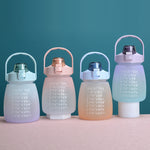 Portable Large Belly Water Cup High Temperature & Drop Resistant Straw Cup, 1.1L