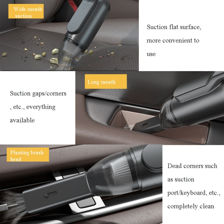 13000 Pa Car Vacuum Cleaner Wireless Handheld Mini Multi-Function UV Sterilization Vacuum Cleaner, Gentleman Black, Star Gray, Sky Blue, Ink Green, Cherry Pink
