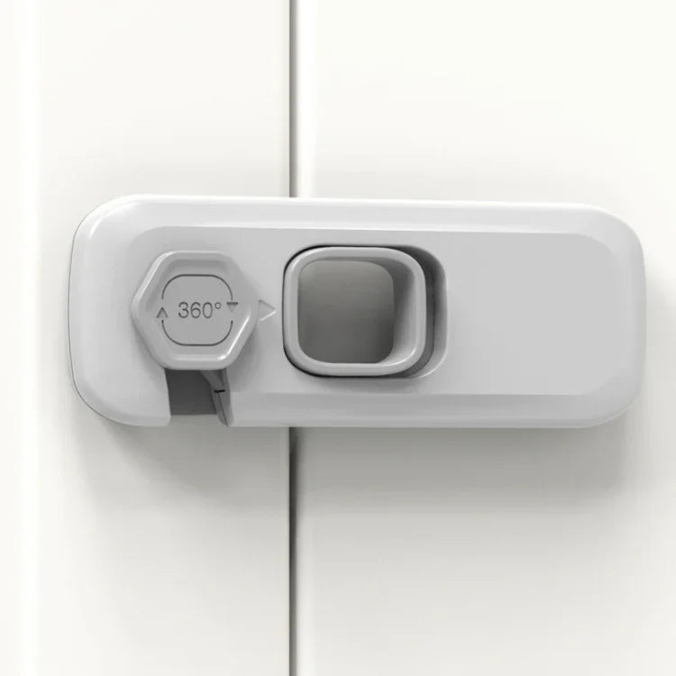 Children Anti-pinch Hand-opening Door Safety Lock, Light Gray, Green